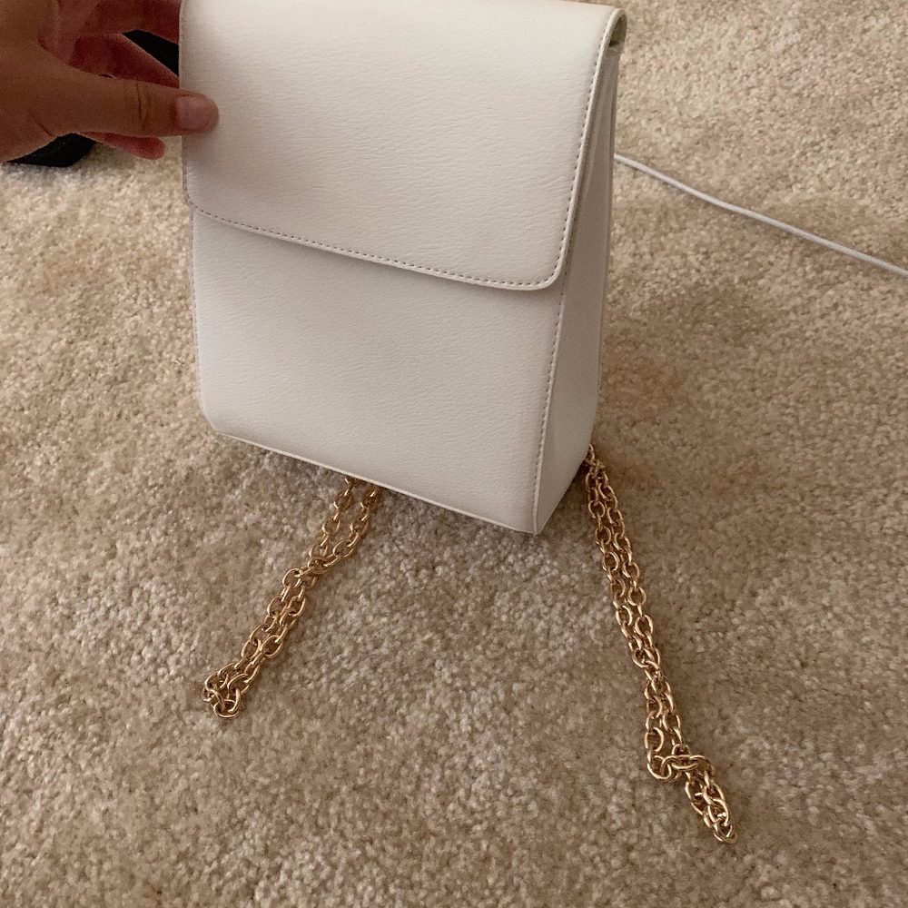 White/gold back pack